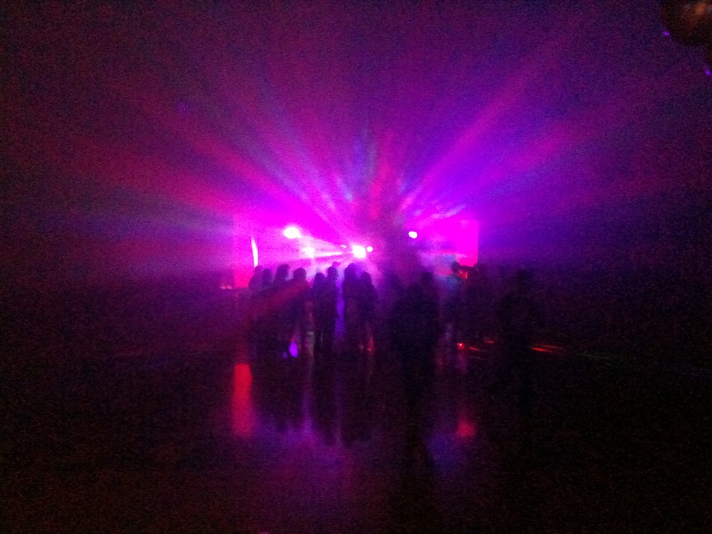 Dance lighting and lots of fog