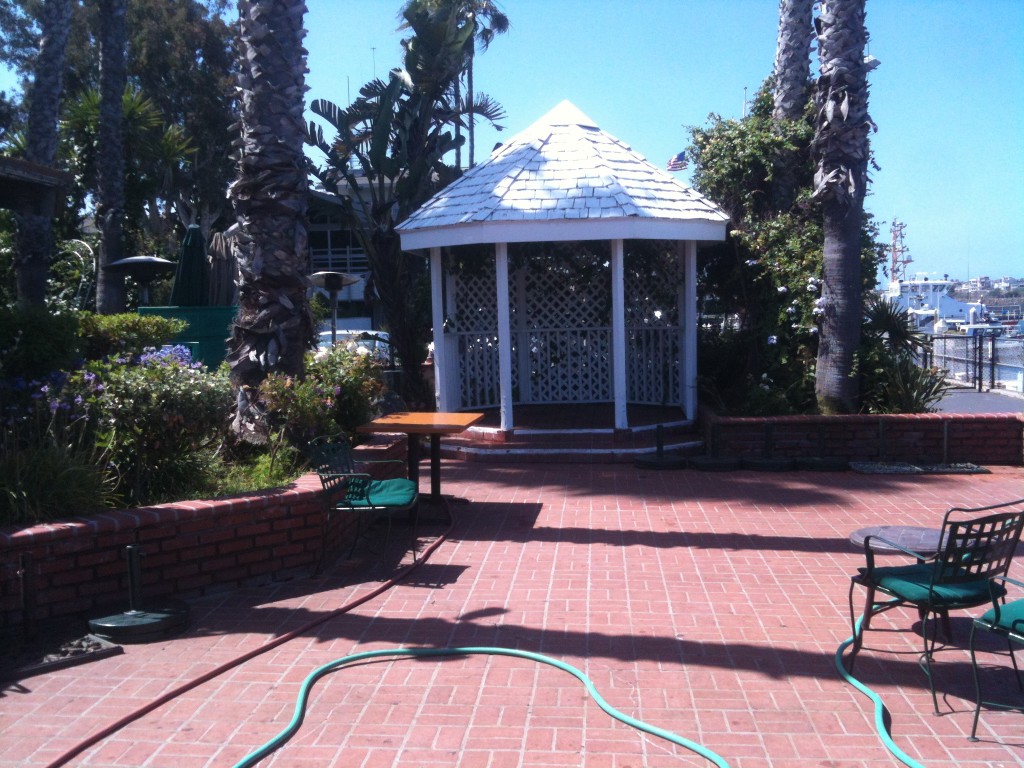 Ceremony gazebo (undecorated day before wedding)