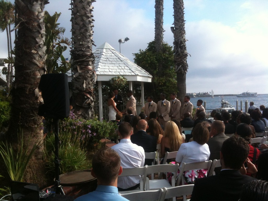 Ceremony on the patio